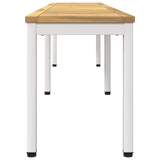 Garden Bench 201 x 35 x 45 cm Solid Acacia Wood White 901753