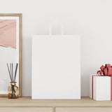 Paper Bags 250 pcs with Handles White 32x12x42 cm 4101844
