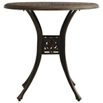 ZNTS 3 Piece Bistro Set Cast Aluminium Bronze 3070580