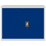 File Cabinet Light Grey and Blue 90x40x70 cm Steel 339726