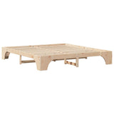 Bed Frame Natural 180 x 200 cm Solid Pine Wood 872935
