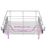 Pull-Out Wire Baskets 2 pcs Silver 500 mm 50480