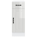 Kitchen Base Cabinet Lucca High Gloss White Engineered Wood 853699