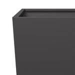 ZNTS Garden Planter Black 45x45x75 cm Steel 851094