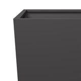 ZNTS Garden Planter Black 45x45x75 cm Steel 851094