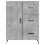 Highboard Concrete Grey 69.5x34x180 cm Engineered Wood 3198677