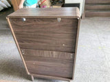60cm Walnut Shoe Cabinet, Mid-Century Modern Freestanding Shoe Cabinet, Freestanding Organizer with W6296P540568