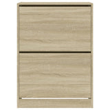 Shoe Cabinet with 2 Flip-Drawers Sonoma Oak 80x42x108 cm 3214401