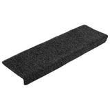 Stair Mats Self-adhesive 20 pcs 65x21x4 cm Dark Grey Rectangular Edge 3365716