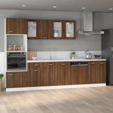 Microwave Cabinet Lyon Brown Oak 60x57x207 cm Engineered Wood 815605