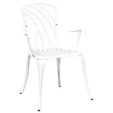 Garden Dining Set 7 pcs White Aluminium 3334722