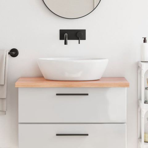 Bathroom Countertop Light Brown 80x50x cm Treated Solid Wood 3156120