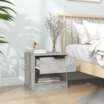 Bedside Cabinets 2 pcs Concrete Grey Engineered Wood 811259