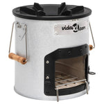 Camping Wood Stove Silver 45x25x26 cm Steel 319438