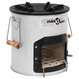 Camping Wood Stove Silver 45x25x26 cm Steel 319438