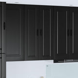 Wall Cabinet PORTO Black 30 x 31 x 100 cm Engineered Wood 885456