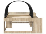Bed Frame with Tunnel with Shelf 3 pcs Sonoma Oak and Black 3423640