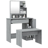 Dressing Table Set Grey Sonoma 86.5x35x136 cm 3114153