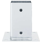 Post Bases Square 12 pcs Silver 81x81 mm Galvanised Steel 42000009