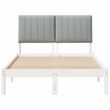 Bed Frame with Headboard White 120 x 200 cm Solid Pine Wood 878893