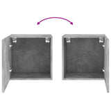 TV Wall Cabinets 2 pcs Concrete Grey 40.5x30x40 cm Engineered Wood 836903