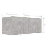 7 Piece TV Cabinet Set Concrete Grey Engineered Wood 3079132