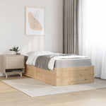 ZNTS Bed with Mattress 90x190 cm Single Solid Wood Pine 3281955