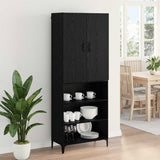 Highboard Black Oak 69.5 x 34 x 180 cm Engineered Wood 3416244