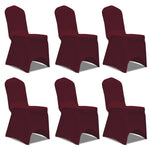 Chair Cover Stretch Burgundy 12 pcs 279093