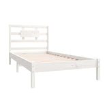 Bed Frame without Mattress White 90x190 cm Single Solid Wood 3105631