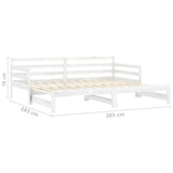 Pull-out Day Bed without Mattress White 2xcm 806956