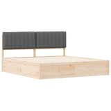 Bed Frame with Upholstered Headboard Dark Grey 180 x 200 cm 3398215