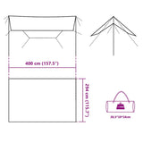 Camping Tarp Grey and Orange 400x294 cm Waterproof 94666