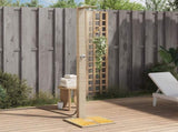 Outdoor Shower Beige 50x55x224 cm Poly Rattan and Acacia Wood 368208