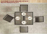 Dining Table and Chairs Set 2, Dining Room Sets, Rectangular Space Saving Table and 2 Chairs for T3398P344812
