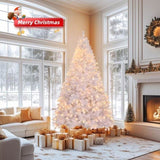 ZNTS 6 FT Artificial Christmas Tree with DIY 100 Warm Lights Battery Operated, 800 Branch Tips and Sturdy 68639599