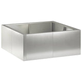 Retaining Wall 4 pcs 100 x 100 x 40 cm Stainless Steel Silver 3449209