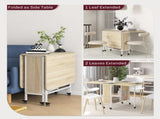 Six-Person Drop Leaf Dining Table - Natural/White T3398P343630