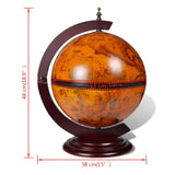 Tabletop Globe Bar Wine Stand Wood 240698