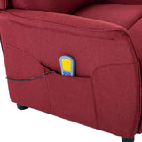 Massage Chair with Cushion Wine 93.5 x 67.5 x 101.5 cm Fabric 348352
