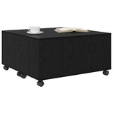 Coffee Table Black Oak 75 x 75 x 38 cm Engineered Wood 875482