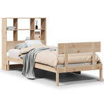 ZNTS Bookcase Bed without Mattress 100x200 cm Solid Wood Pine 3321804