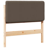 Upholstered Headboard Brown and Taupe 80 cm Solid Pine Wood 880096