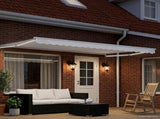 Manual Retractable Awning with LEDs White 4.5 x 3 m 3419317