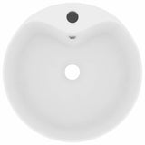 147031 Luxury Wash Basin with Overflow Matt White 36x13 cm Ceramic
