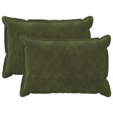 Cushion with Pillow HOUTEN 2 pcs Green Microfiber Fleece 935868