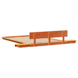 Bed Frame Brown 135 x 190 cm Wood 872409