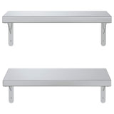 Wall Shelves 2 pcs 50x23.5 cm Silver Stainless Steel 3214510