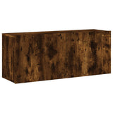 5 Piece TV Wall Units Smoked Oak Engineered Wood 3216493