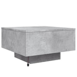 Coffee Table with LED Lights Concrete Grey 55x55x31 cm 836577